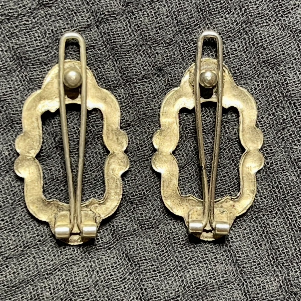 Silver Tone Diminutive Floral Vintage Hair Barrettes Cottagecore Goodness - Picture 2 of 6